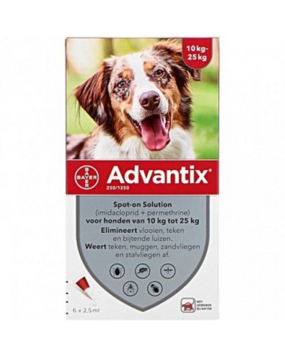 Advantix Bayer (Адвантікс) для собак 10-25 кг (4 піпетки)
