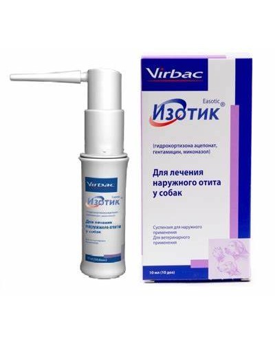 ИЗОТИК (EASOTIC) краплі для лікування отитів у собак, 10 МЛ