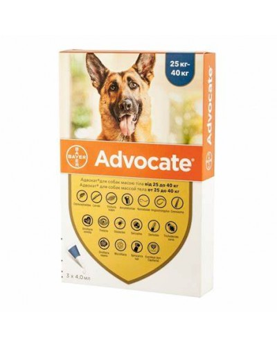 Advocate Bayer для собак від 25 кг до 40 кг (3 піпетки)
