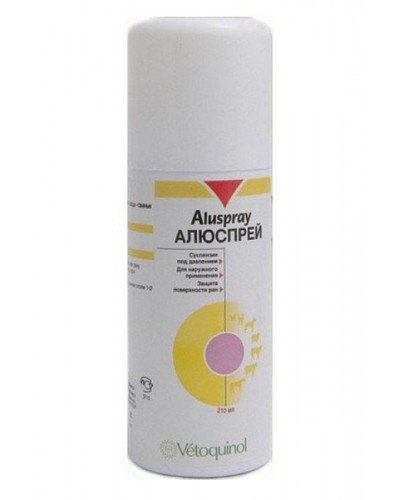 Vetoquinol Aluspray (Алюспрей) Спрей для обробки ран різного походження у собак і кішок 127мл