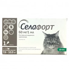 Селафорт для котів 60 мг/1 мл Спот Він від 7.6 до 10 кг, 1 піпетка