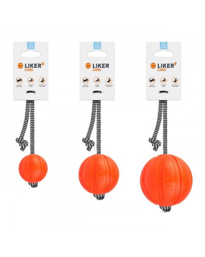 М'яч на шнурку для собак LIKER CORD, 7 см