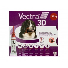 Вектра 3Д Vectra 3D 40-65 кг капли против блох и клещей 3 пипетки для собак Ceva