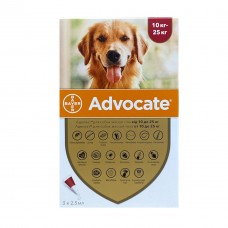 Advocate (Адвокат) краплі  для собак від 10кг  до 25кг