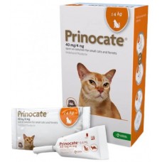 Prinocate для котів до 4 кг 3шт проти бліх,кліщів і глистів 40mg/4mg 0,4 ml KRKA