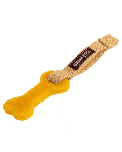 Іграшка для собак Маленька кістка GiGwi Gum gum каучук, пенька, 9 см