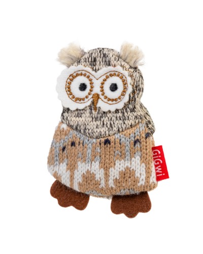 Іграшка для собак Сова з пищалкою GiGwi Plush, текстиль, 10 см