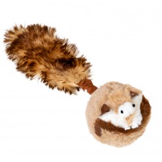 Іграшка для собак Борсук з 2-ма пищалками GiGwi Catch & fetch, штучне хутро, 26 см