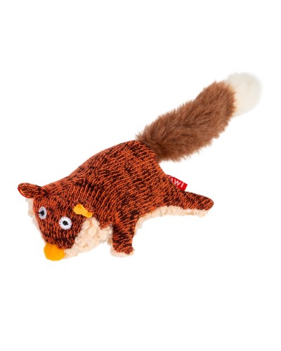 Іграшка для собак Лисиця з пищалкою GiGwi Plush, текстиль, 9 см