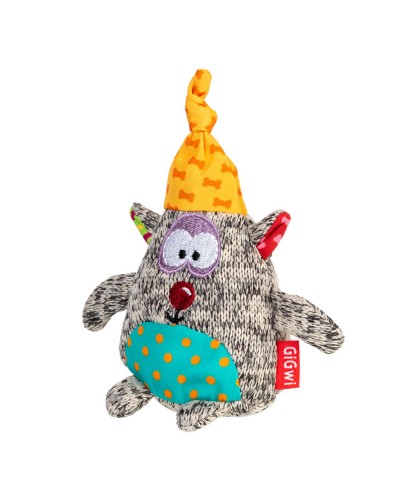 Іграшка для собак Ведмідь з пищалкою GiGwi Plush, текстиль, 10 см