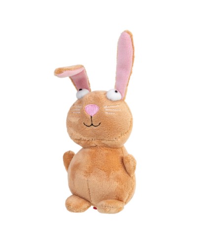 Іграшка для собак Кролик з пищалкою GiGwi Plush, плюш, 16 см