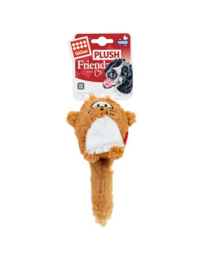 Іграшка для собак Лисиця з великою пищалкою GiGwi Plush, плюш, штучне хутро, 18 см