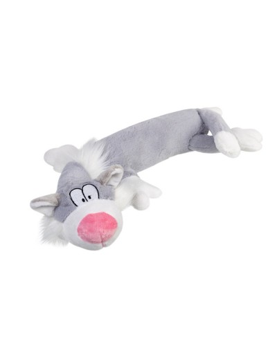 Іграшка для собак Кіт з пищалкою / тканина GiGwi Plush, плюш, штучне хутро, 63 см