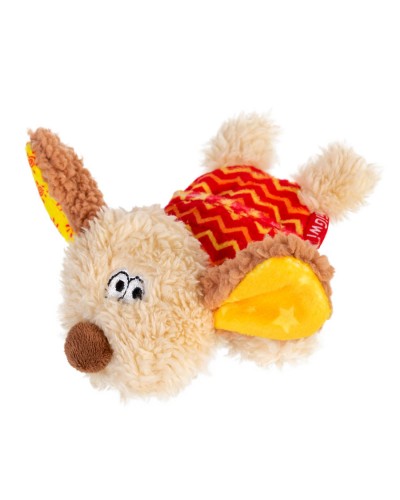 Іграшка для собак Собачка з пищалкою GiGwi Plush, текстиль, пластик, 13 см