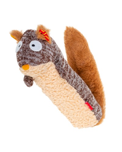 Іграшка для собак Білка з пищалкою GiGwi Plush, текстиль, 29 см
