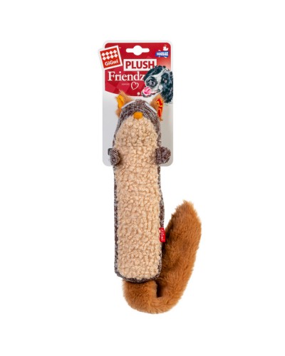 Іграшка для собак Білка з пищалкою GiGwi Plush, текстиль, 29 см