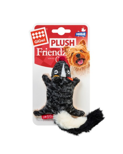 Іграшка для собак Скунс з пищалкою GiGwi Plush, текстиль, 9 см