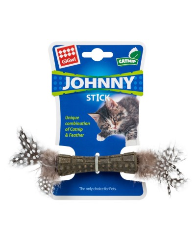 Іграшка для котів спресованного котяча м'ята з пір'ям GiGwi Catnip, перо, котяча м'ята, 8 см