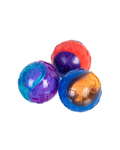 Іграшка для собак Три мячі з пищалкою GiGwi BALL, гума, 5 см