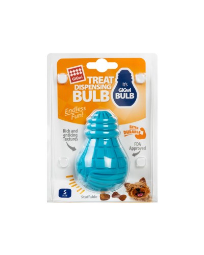 Іграшка для собак Лампочка резинова GiGwi Bulb Rubber, гума, S, блакитна