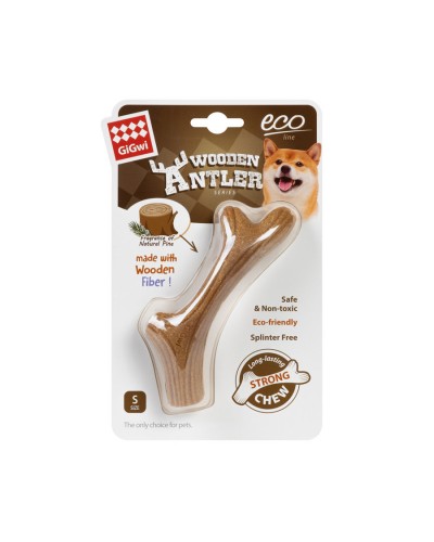 Іграшка для собак Ріг жувальний GiGwi Wooden Antler, дерево, полімер, S