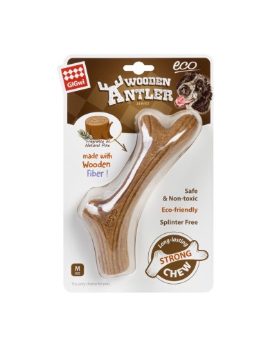 Іграшка для собак Ріг жувальний GiGwi Wooden Antler, дерево, полімер, M