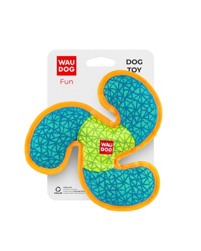 Іграшка для собак WAUDOG Fun, "Пропелер", Ш 21см, Д 21 см блакитний