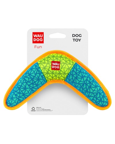 Іграшка для собак WAUDOG Fun, "Бумеранг",Ш 24 см, Д 14 см блакитний