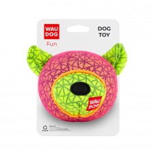 Іграшка для собак WAUDOG Fun, "Ведмідь", Ш 12 см, Д 11 см рожевий