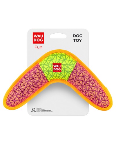 Іграшка для собак WAUDOG Fun, "Бумеранг",Ш 24 см, Д 14 см рожевий