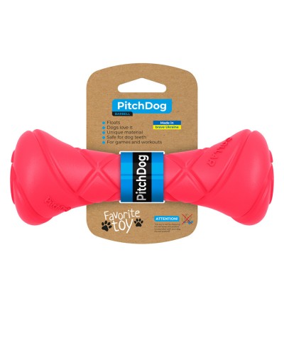 Ігрова гантель для апортировки PitchDog, довжина 19 см, діаметр 7 см рожевий