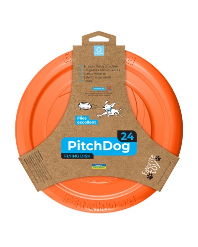 Ігрова тарілка для апортировки PitchDog, діаметр 24 см помаранчевий