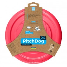 Ігрова тарілка для апортировки PitchDog, діаметр 24 см рожевий