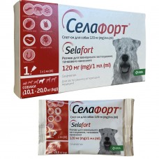 Селафорт спот-он для собак вагою 10,1 - 20 кг, (120 мг/1 мл),1 піпетка